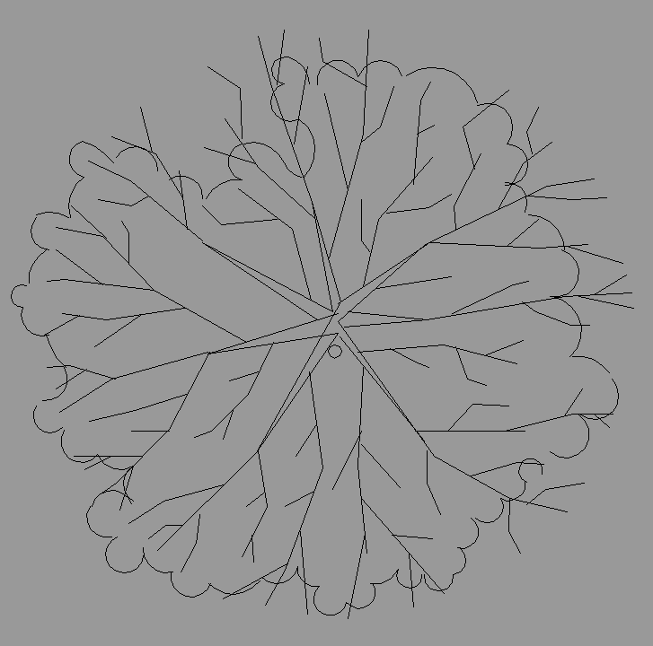 Bloque Autocad Vista de Árbol en Planta